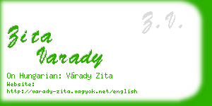 zita varady business card